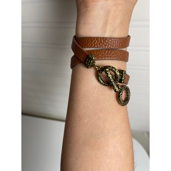 Women's Wrap Around Bracelet Reversible Charm Metal Turquoise Whimsy Boho Fairy - Picture 4 of 9